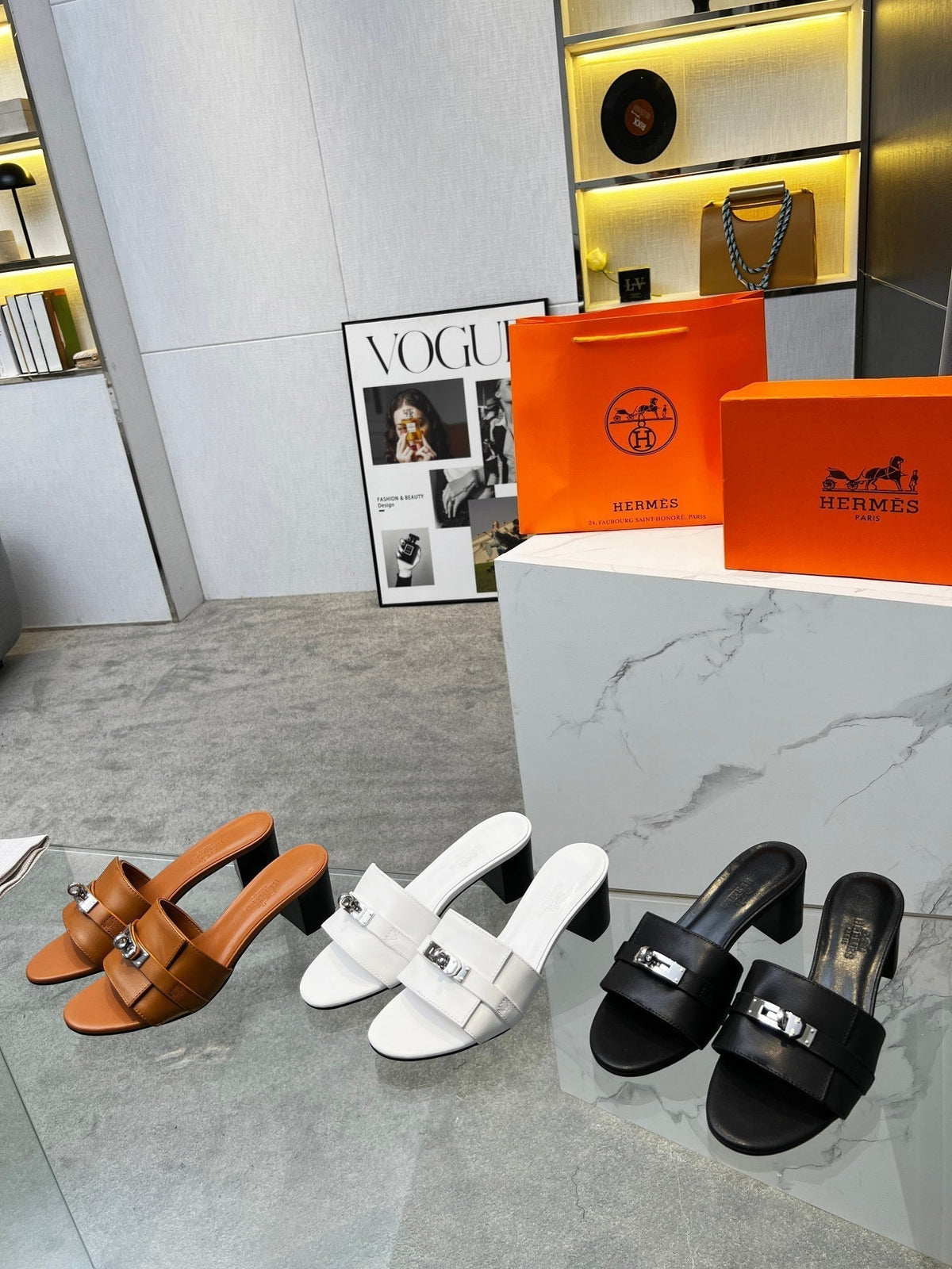 Gigi 50 Sandal Tan Calfskin