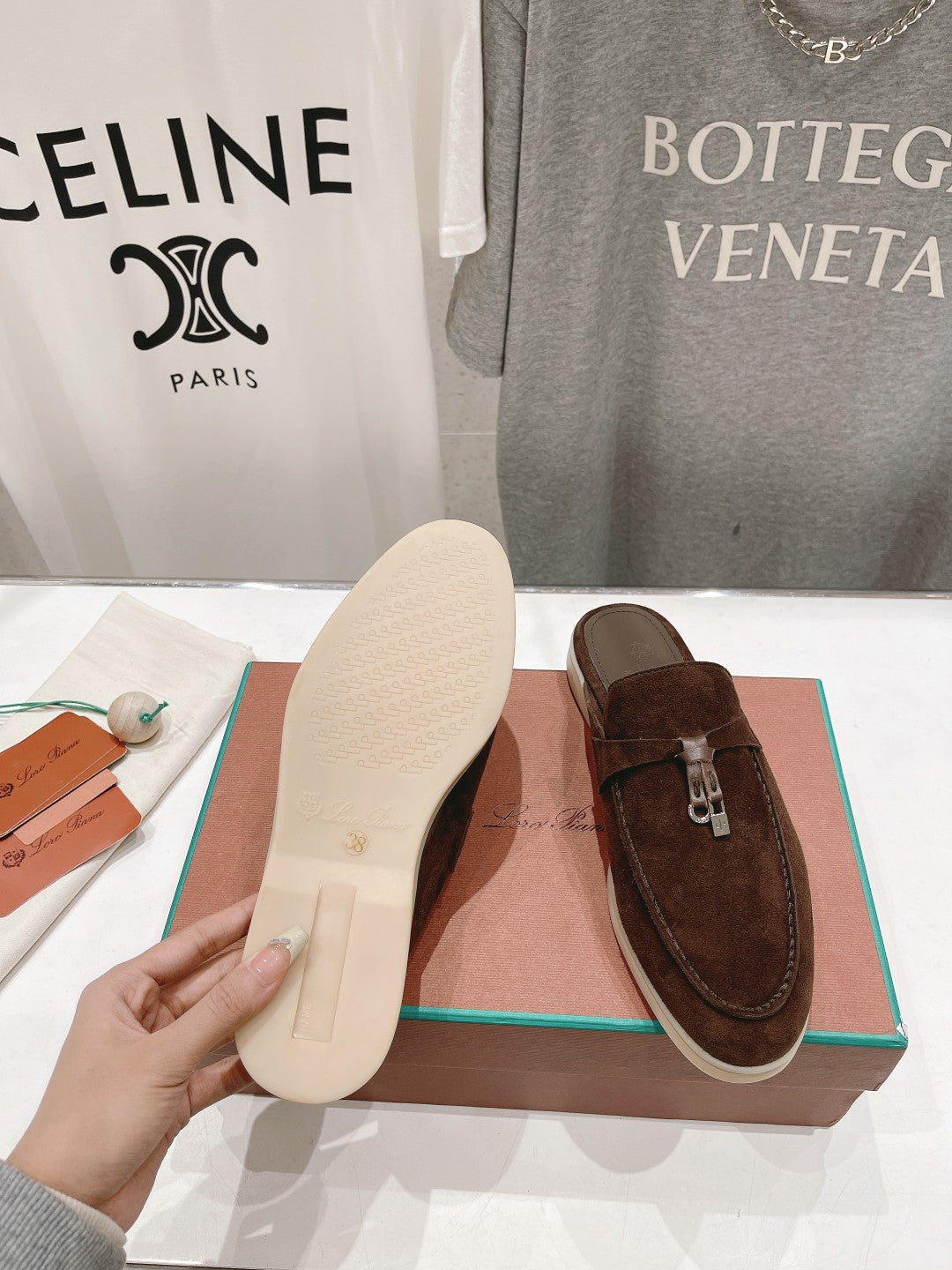 LP CHARMS WALK BABOUCHE LOAFERS BROWN SUEDE