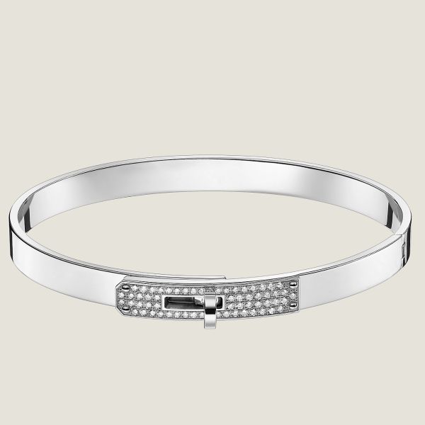 HERM Small Kelly Bracelet with Diamonds