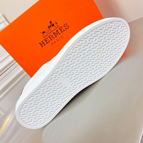 HERM Men's Quicker Sneakers In White Calfskin