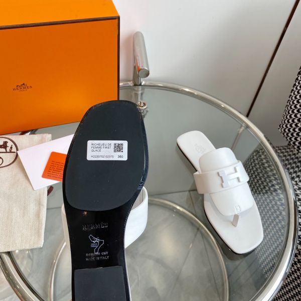 HERM Galerie Sandals In White Calfskin