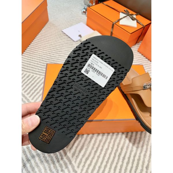 HERM Empire Sandals in Brown Calfskin