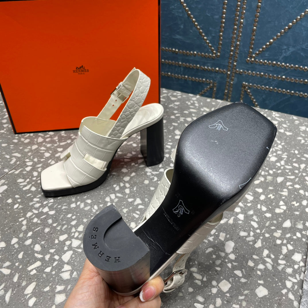 ERIS SANDAL 95 WHITE CALFSKIN