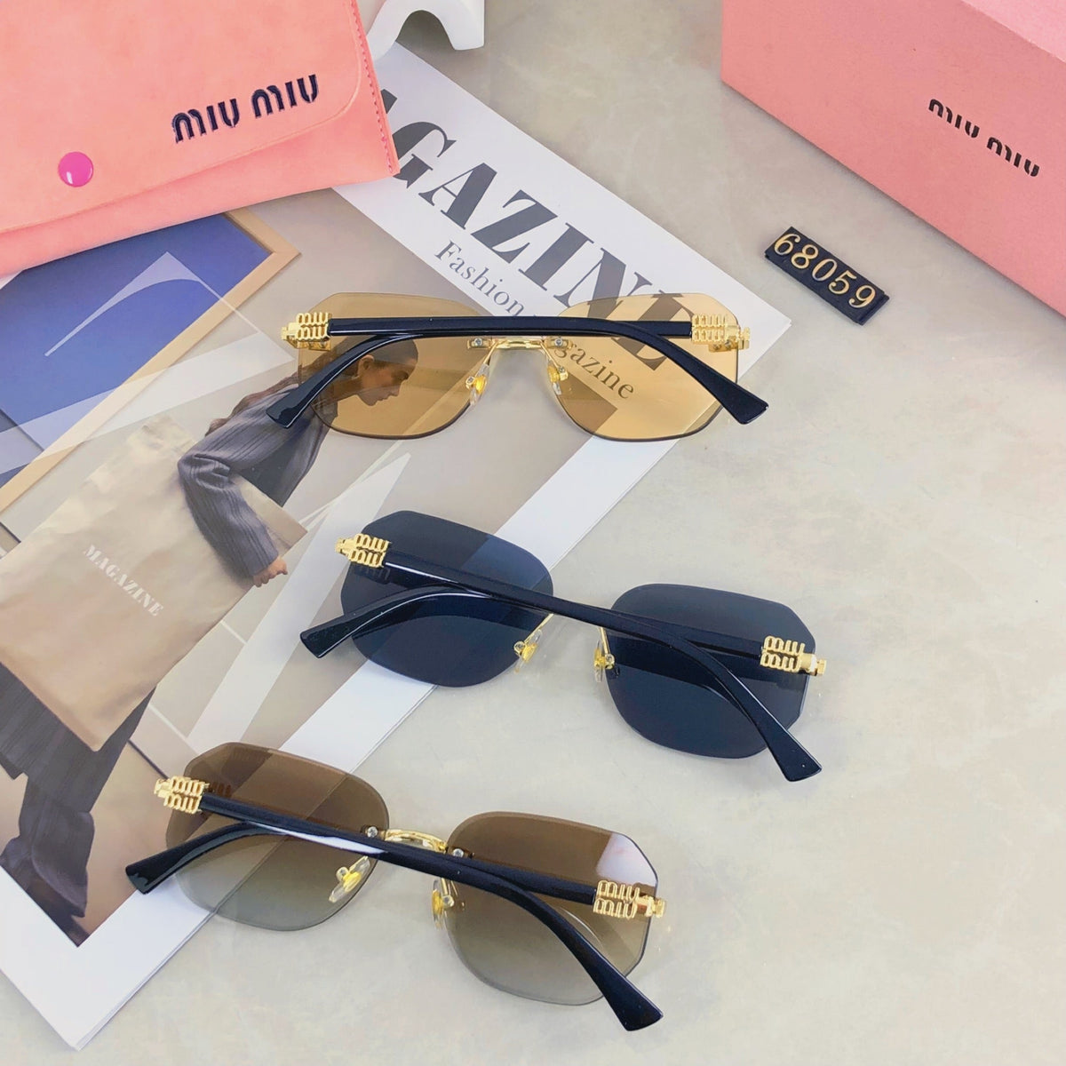 LOGO SUNGLASSES 498947 IN METAL