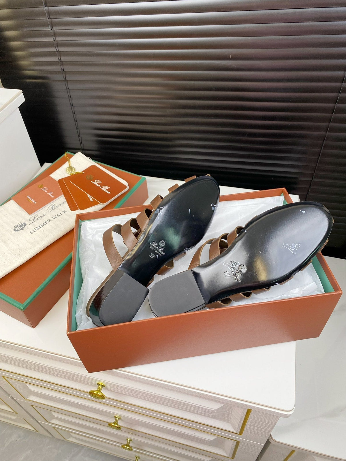 LP KAEDE SANDALS CHOCOLATE CALFSKIN