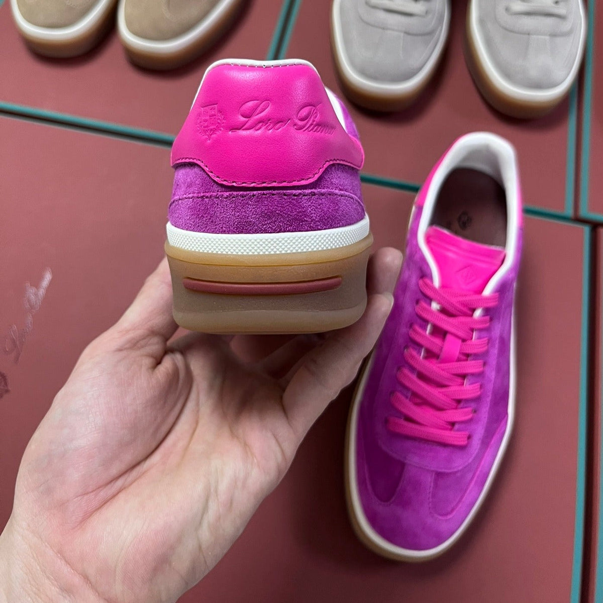 LP TENNIS WALK SNEAKERS BARBIE PINK CALFSKIN