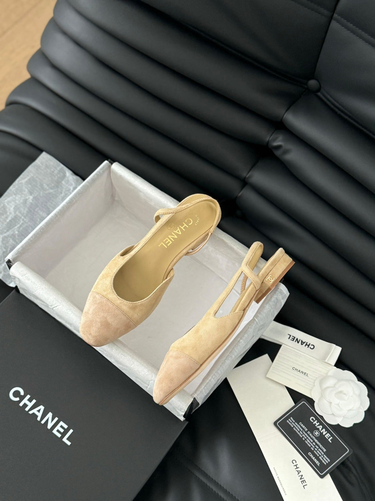 CLASSIC SLINGBACK DARK IVORY SUEDE