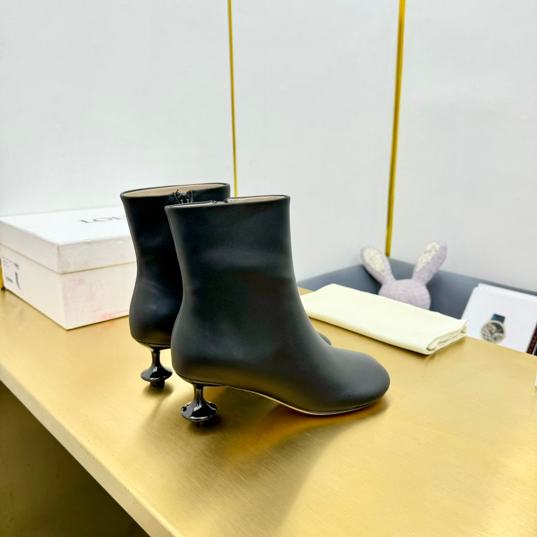 LW TOY ANKLE BOOTIE BLACK NAPPA LAMBSKIN