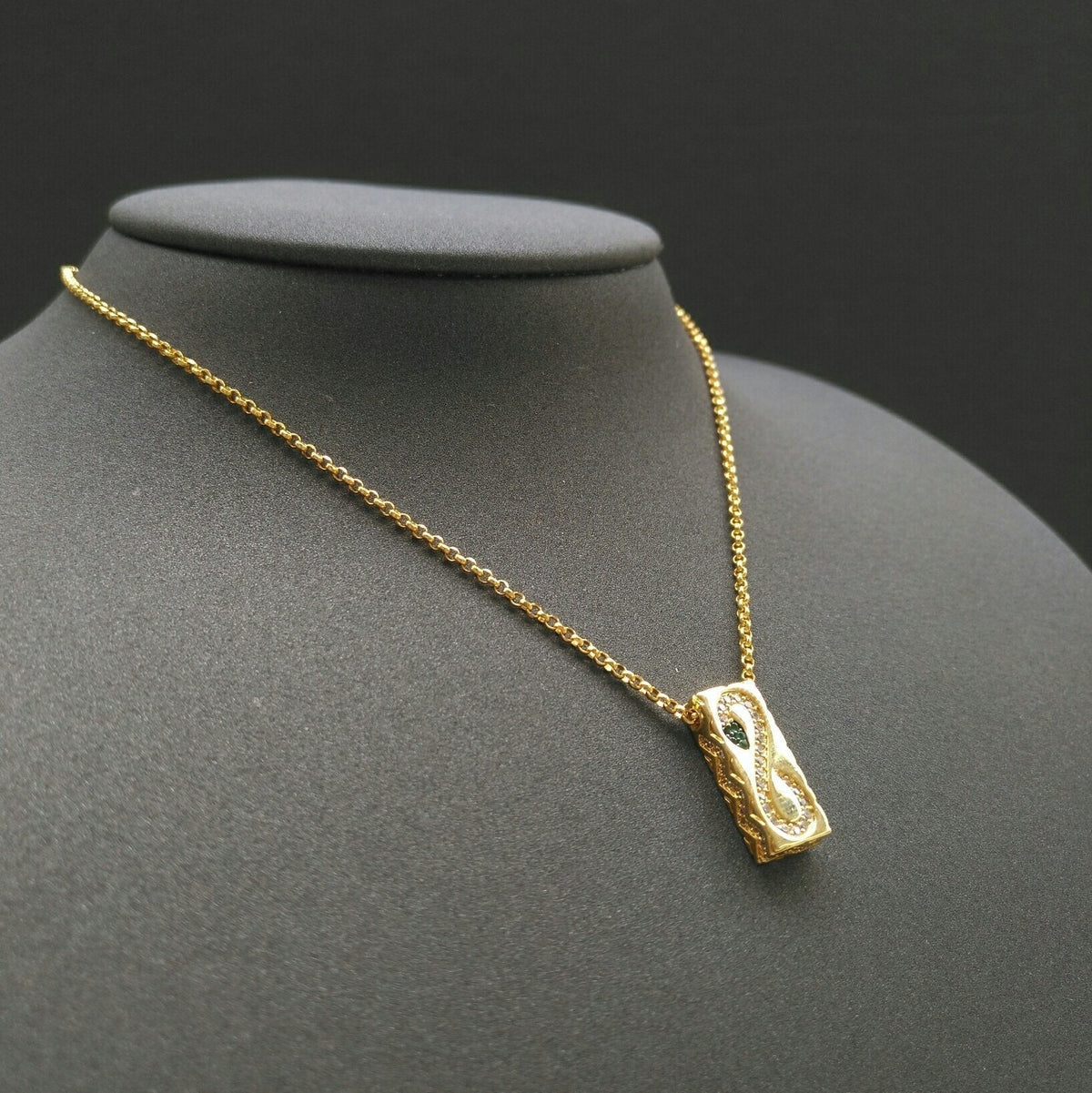 SERPENTI AND STARS RECTANGLE PEDANT NECKLACE