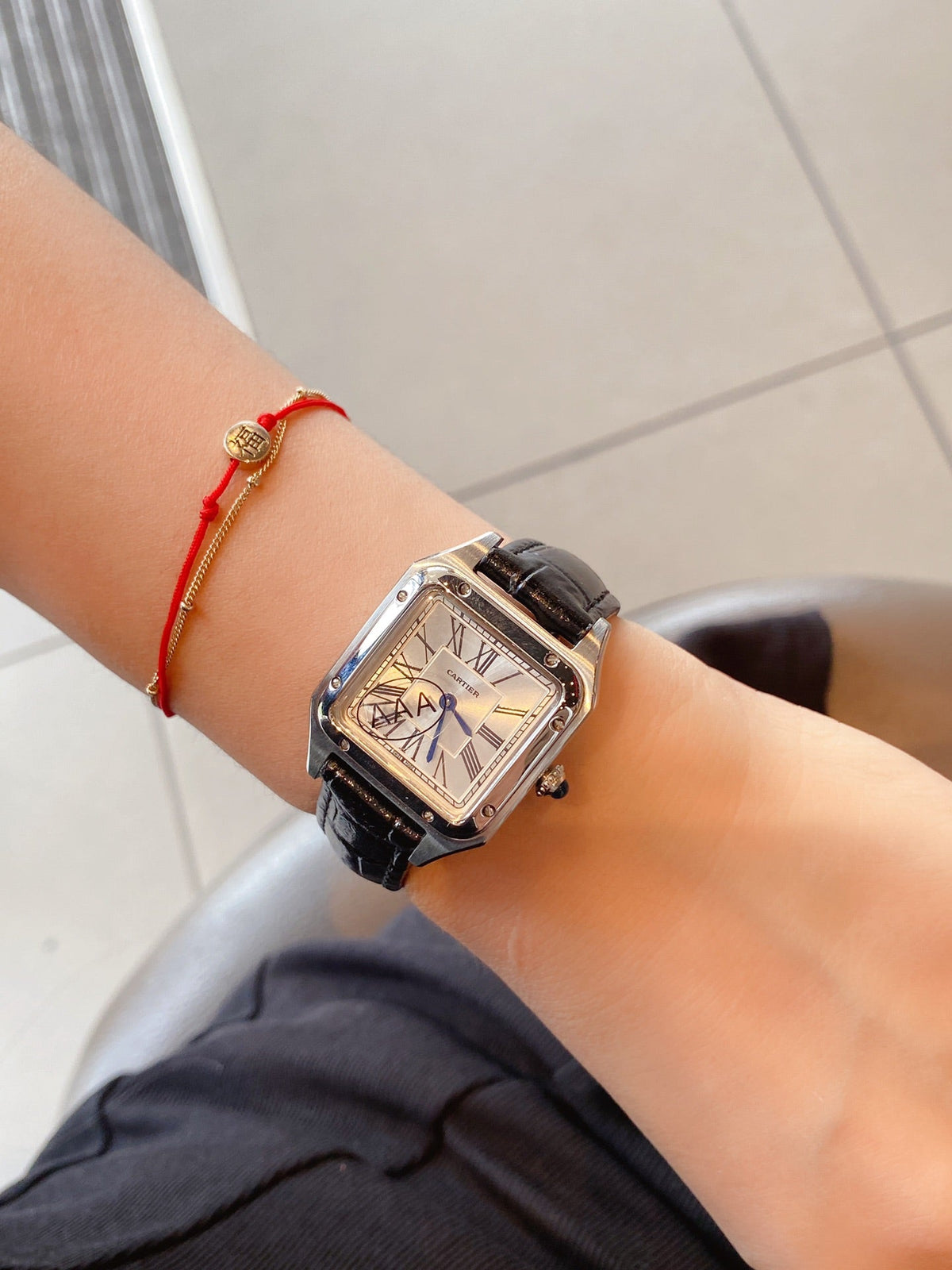 SANTOS DE CARTIE QUARTZ 28MM STEEL CASE