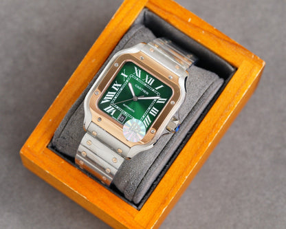 SANTOS 40MM TWO-TONE GREEN DIAL LIMITED EDITION