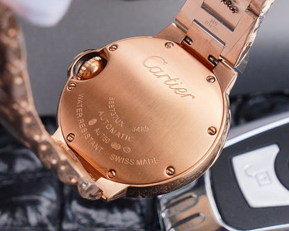 BALLON BLEU 33MM ROSE GOLD PURPLE DIAL