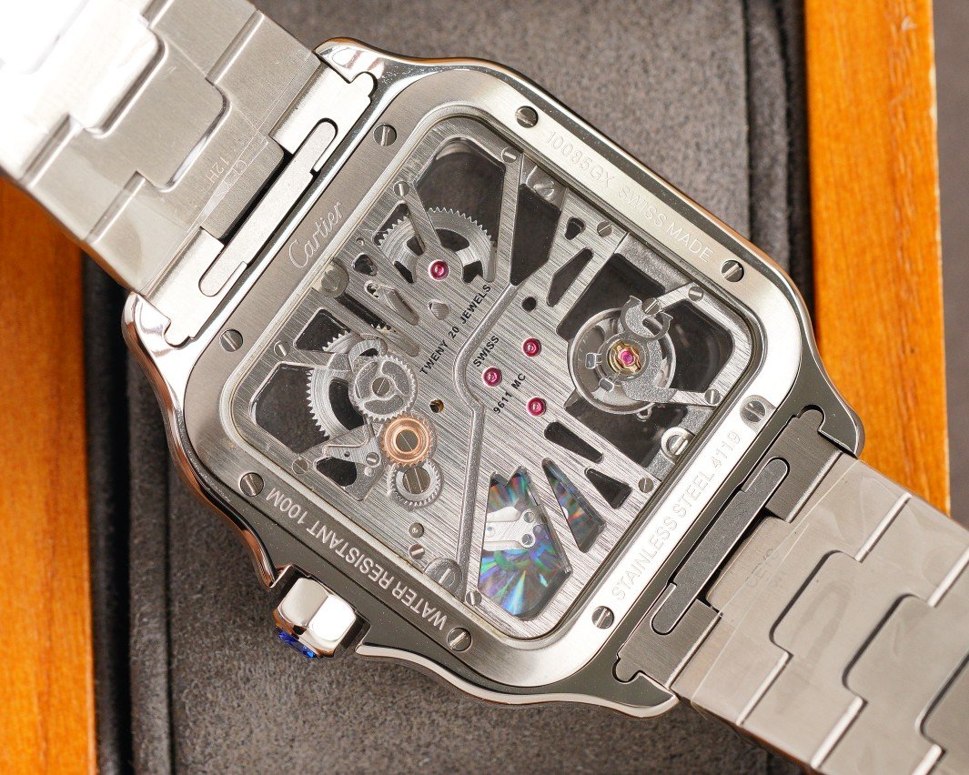 SANTOS DE CARTIE STAINLES STEEL SKELETON DIAL