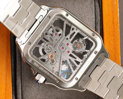 SANTOS DE CARTIE STAINLES STEEL SKELETON DIAL