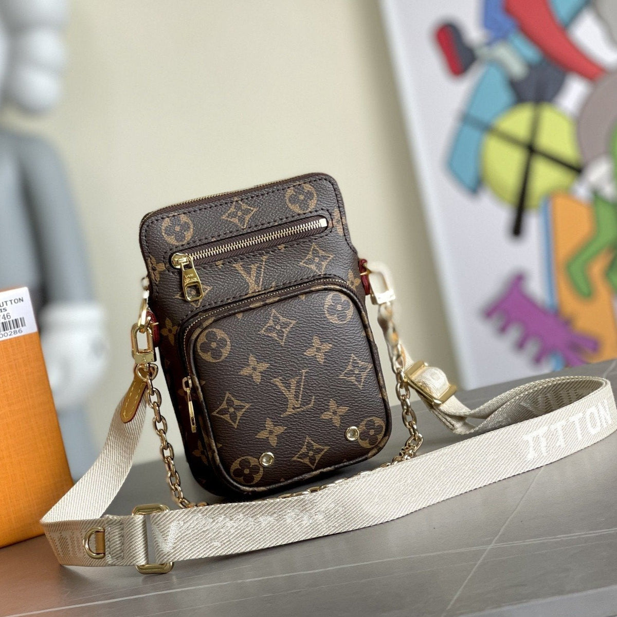 UTILITY PHONE SLEEVE 16CM MONOGRAM