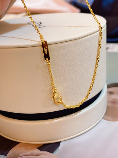 CLOVER GOLD TURQUOISE NECKLACE