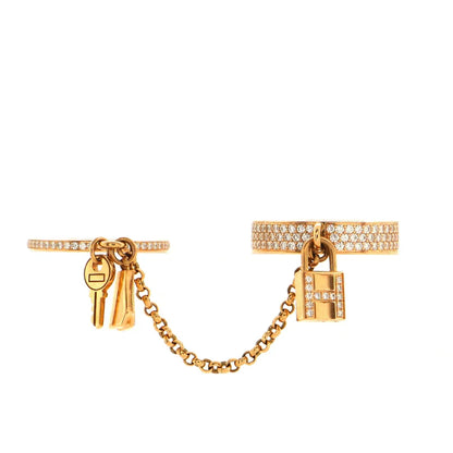 HM KELLY CLOCHETTE DOUBLE RING IN ROSE GOLD WITH DIAMONDS