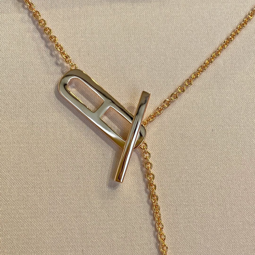 FARANDOLE LONG NECKLACE PINK GOLD