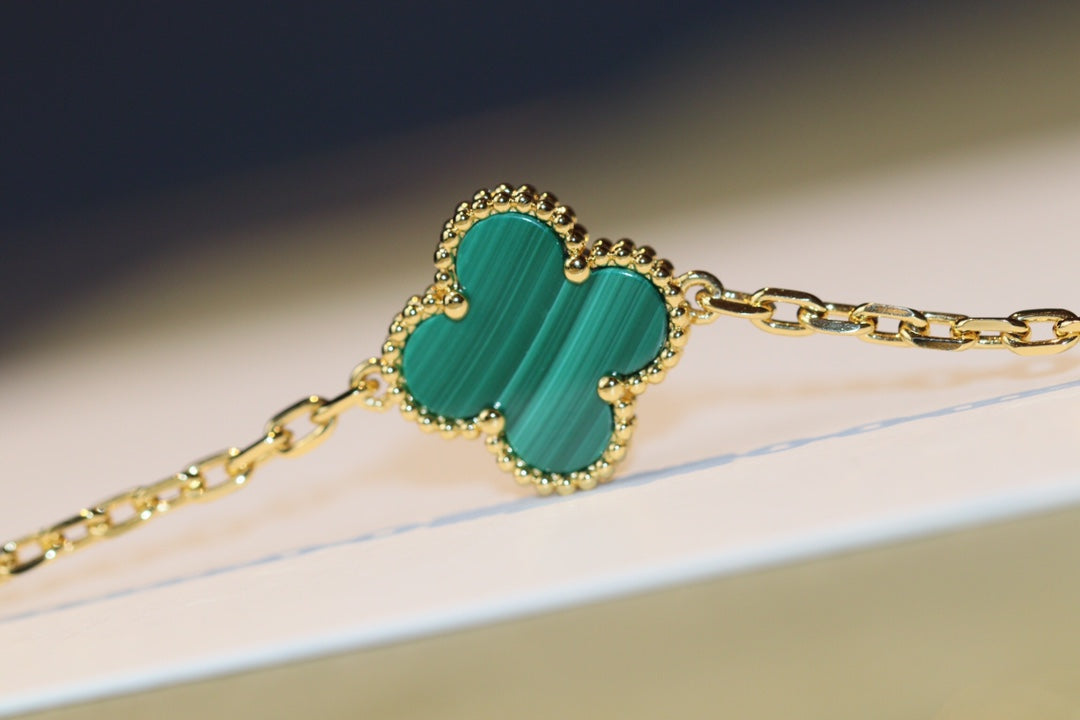 CLOVER 20 MOTIFS MALACHITE GOLD
