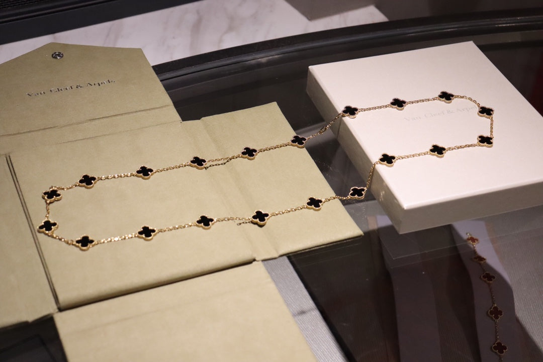 CLOVER 20 MOTIFS ONYX GOLD