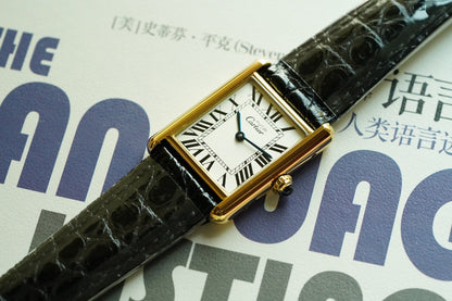 TANK MUST DE SOLO 30MM GOLD CASE LEATHER STRAP