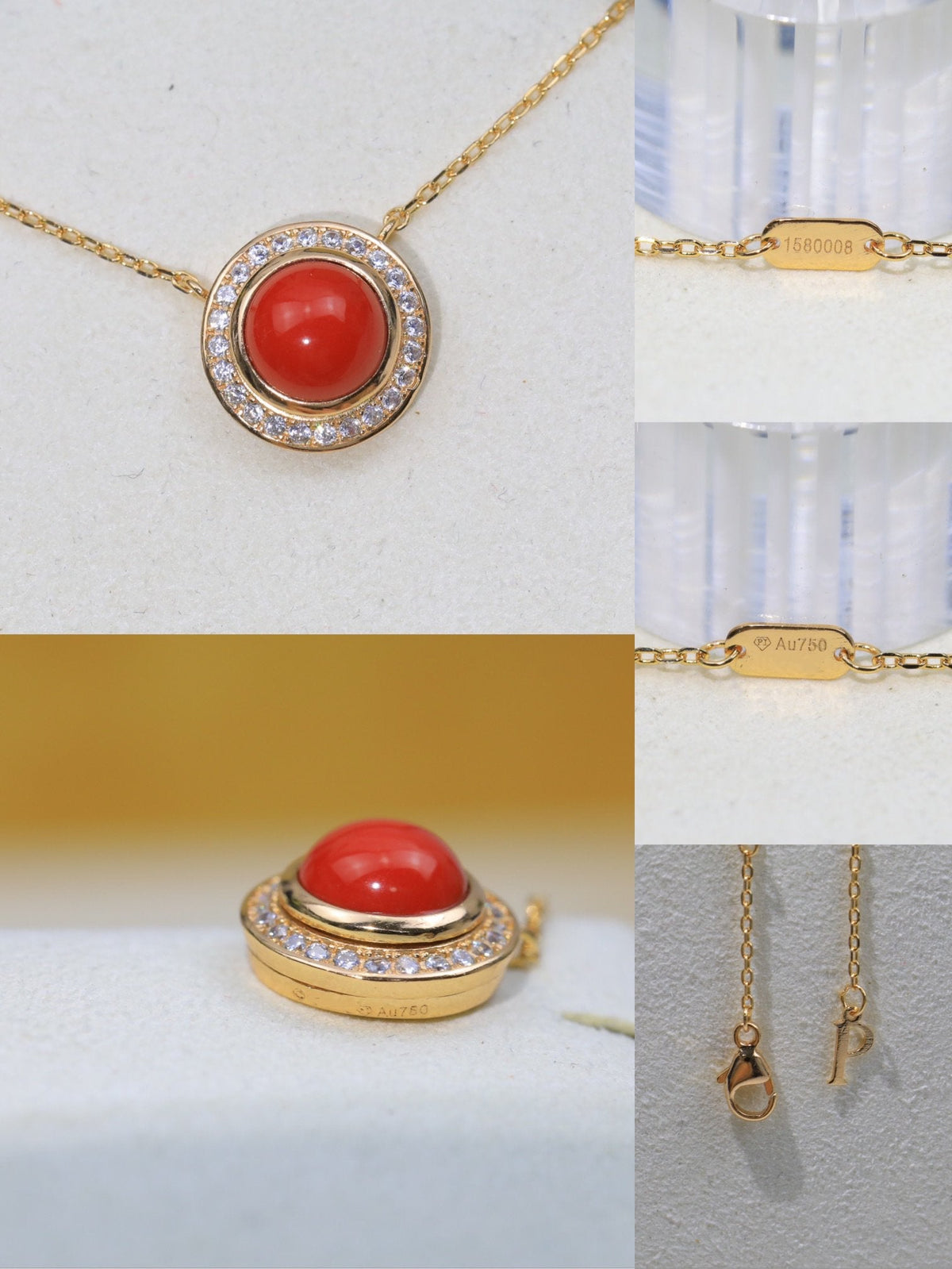 POSSEISION CARNELIAN DIAMOND NECKLACE