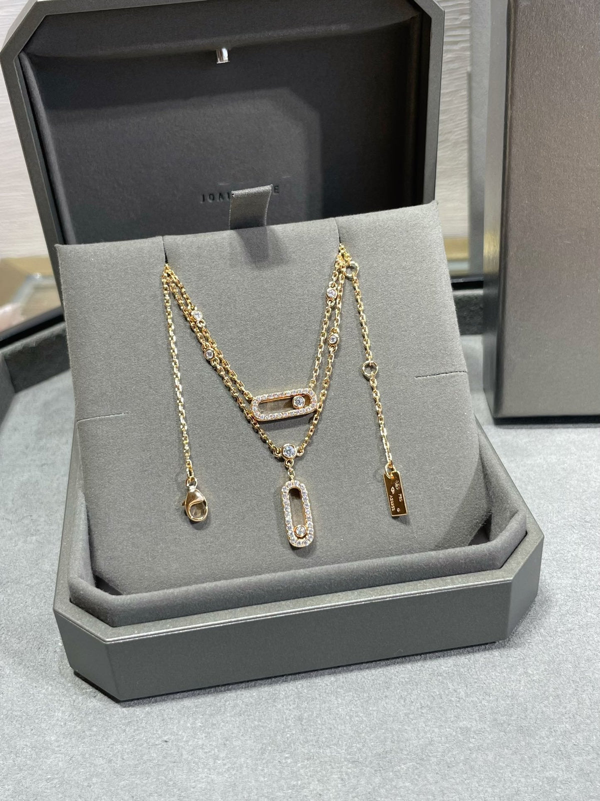 MOVE 2 ROW DIAMOND NECKLACE