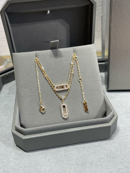 MOVE 2 ROW DIAMOND NECKLACE