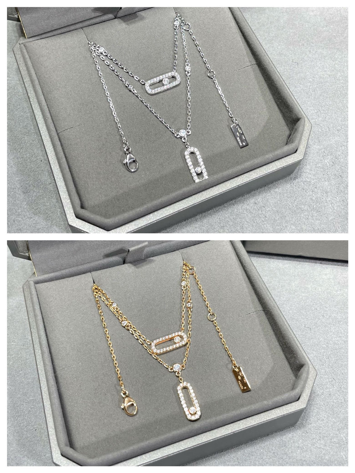 MOVE 2 ROW DIAMOND NECKLACE