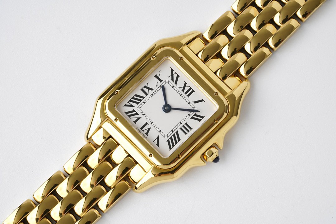 PANTHERE 27MM GOLD CASE WHITE DIAL