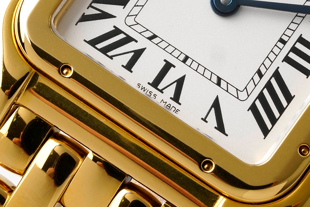 PANTHERE 27MM GOLD CASE WHITE DIAL