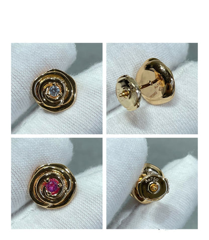 ROSE COUTRE PINK GOLD DIAMOND STUD EARRINGS