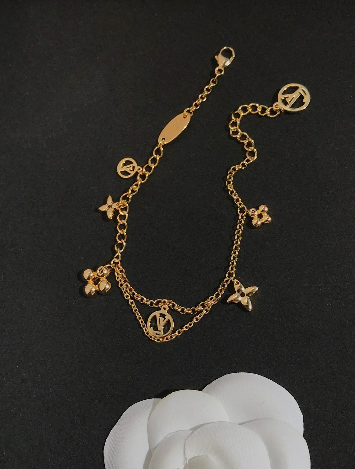 LV BLOOMING PINK GOLD MOP BRACELET
