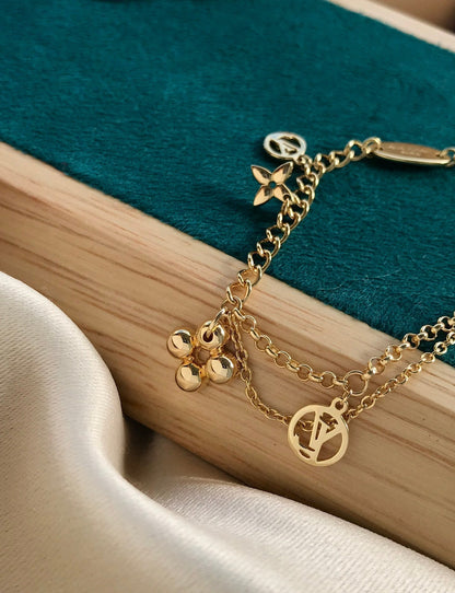 LV BLOOMING PINK GOLD MOP BRACELET