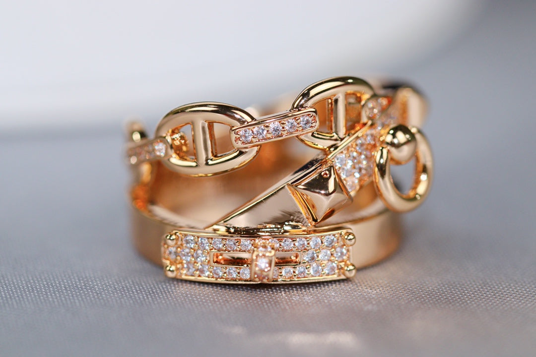 ALCHIEME PINK GOLD DIAMOND RING