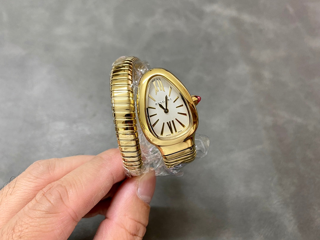 SERPENTI SPIGA GOLD WHITE DIAL