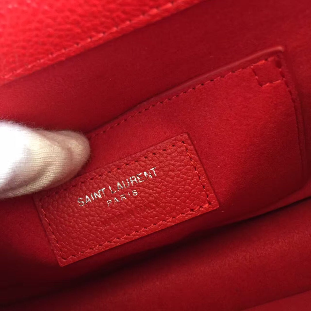 SUNSET 22 HANDBAG IN CHERRY RED CALFSKIN