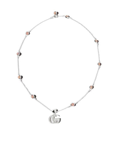 GG DOUBLE G MOTHER-OF-PEARL NECKLACE