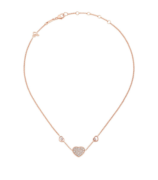 HAPPY HEART NECKLACE 3 MOTIFS DIAMOND