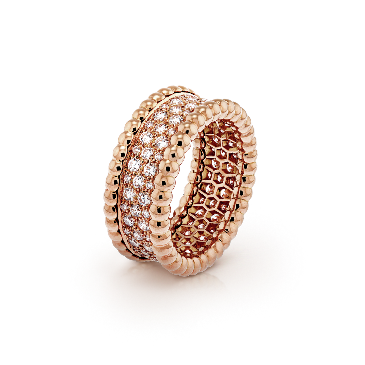 PERLEE 3 ROWS DIAMONDS RING