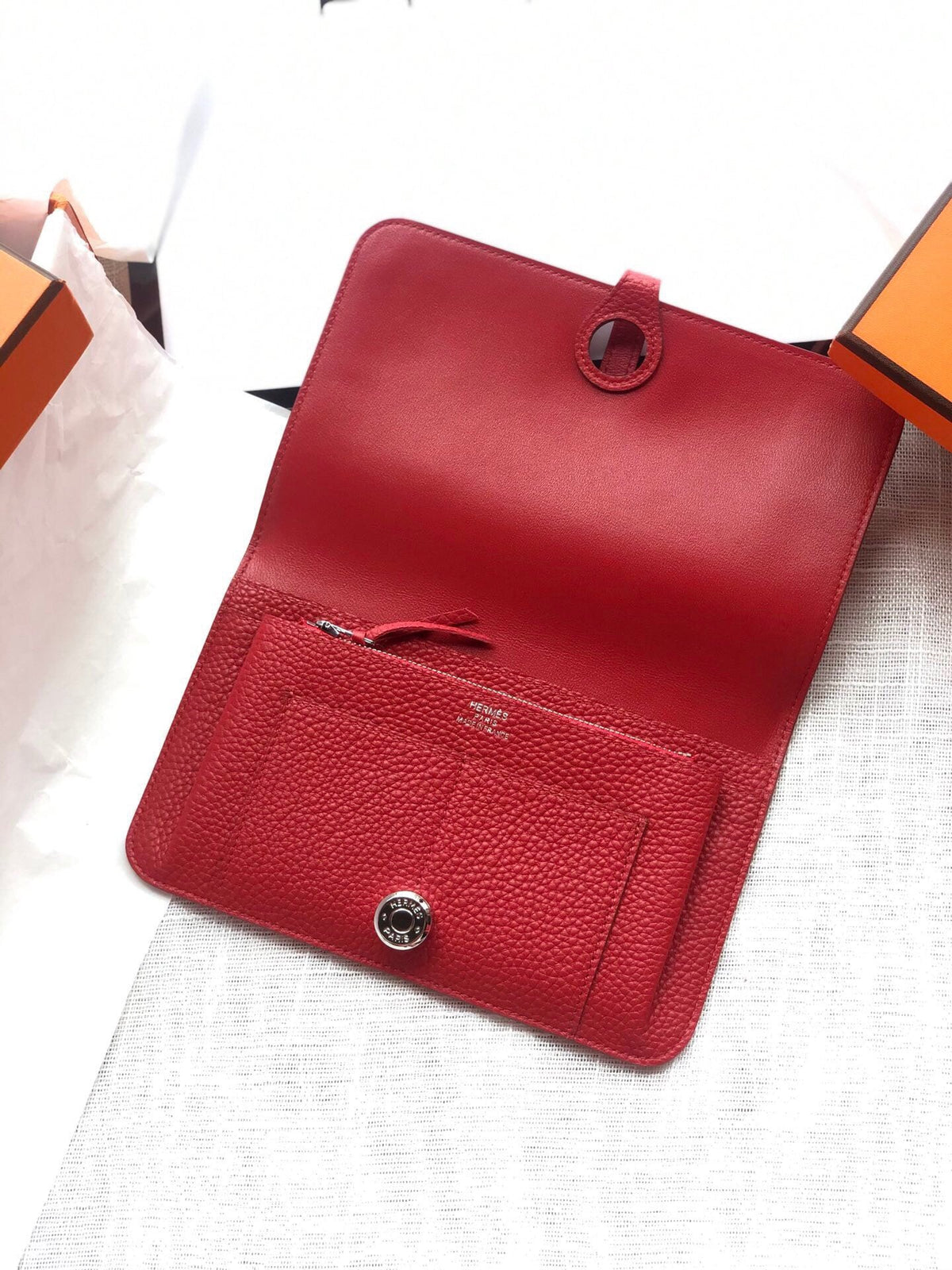HM Dogon Wallet 20 Red Togo Shw