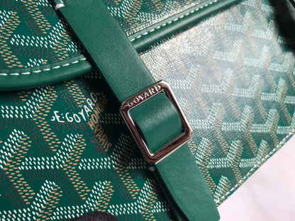 BELVEDERE II BAG 28 IN GREEN GOYARDINE CANVAS