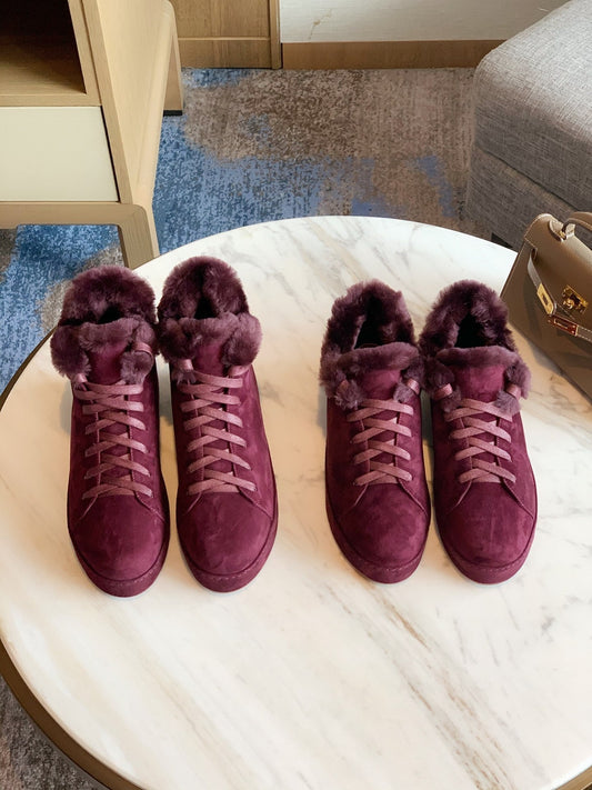 LP WINTER NUAGES SNEAKERS MULBERRY LAMBSKIN