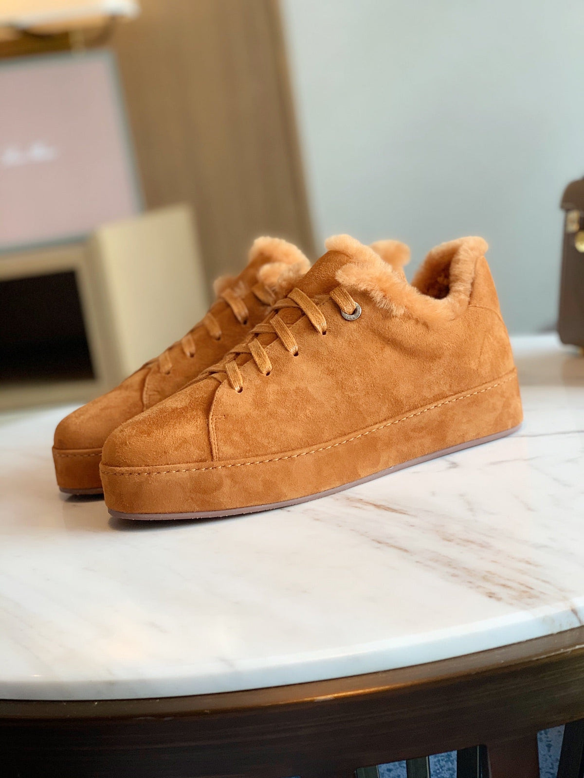 LP WINTER NUAGES SNEAKERS CARAMEL LAMBSKIN