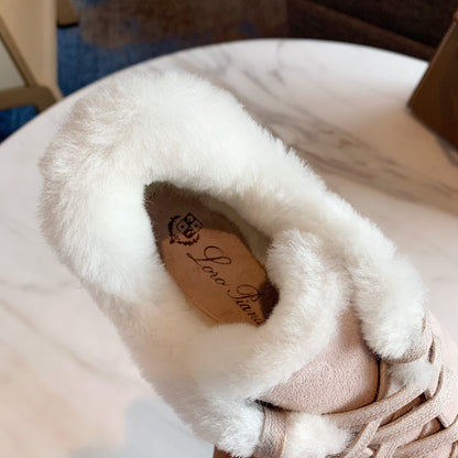 LP WINTER NUAGES HIGH SNEAKERS CREAMY WHITE LAMBSKIN