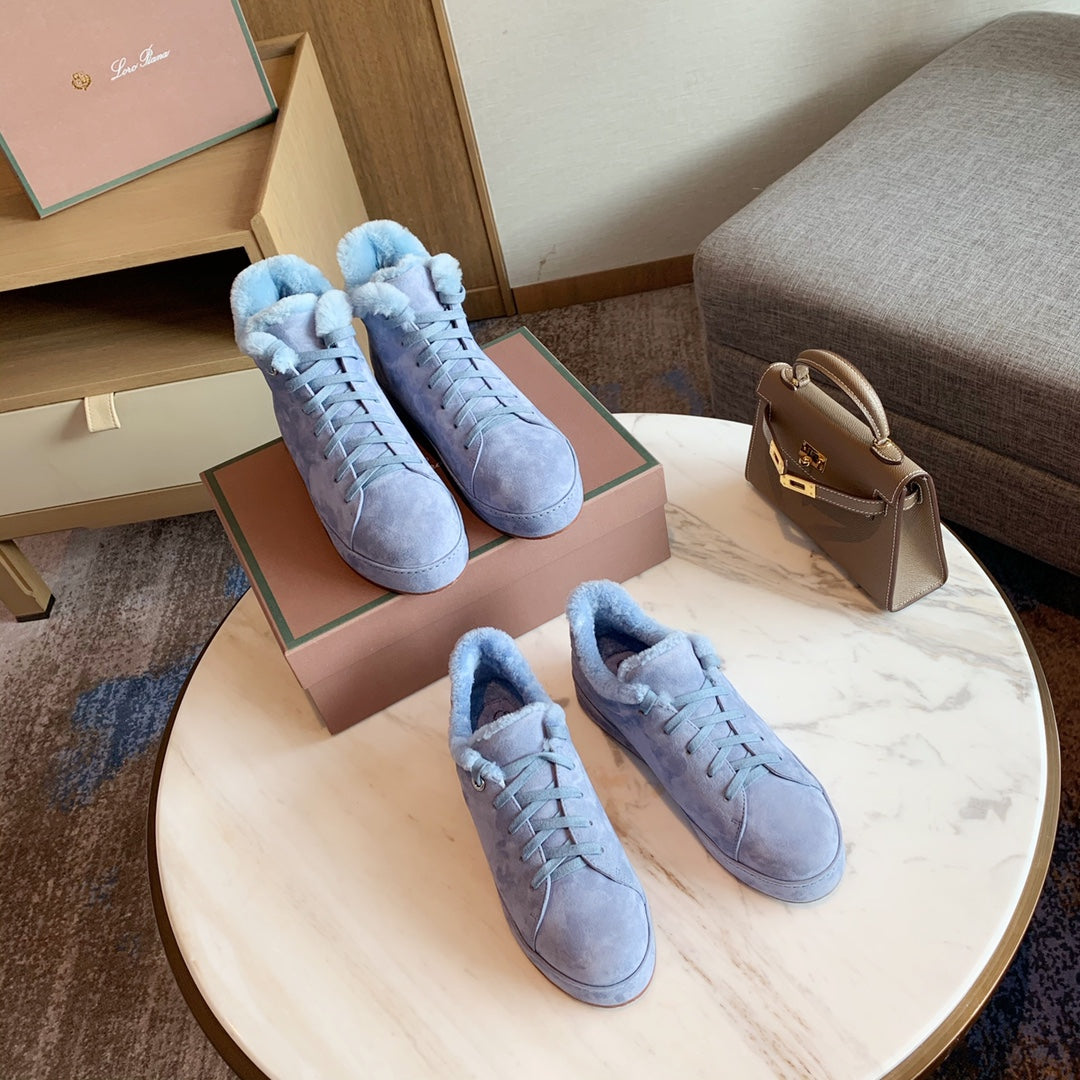 LP WINTER NUAGES HIGH SNEAKERS SAPPHIRE LAMBSKIN