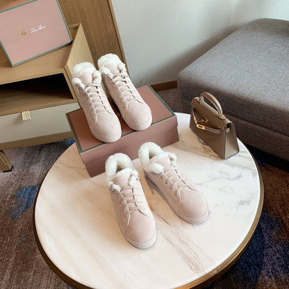LP WINTER NUAGES HIGH SNEAKERS CREAMY WHITE LAMBSKIN
