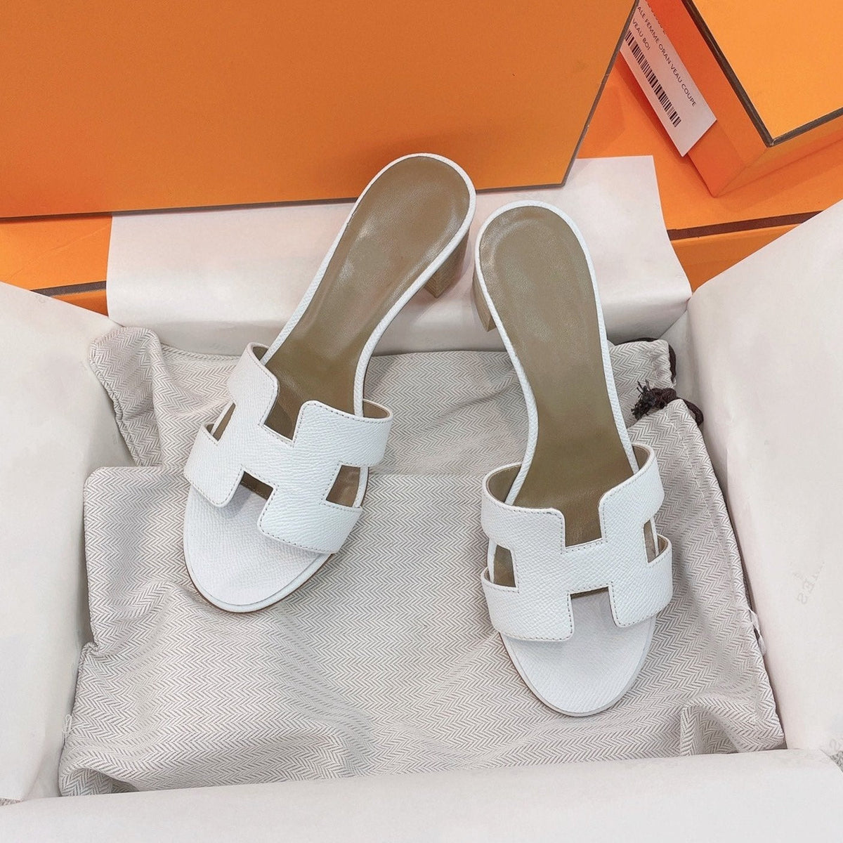 0asis Sandal Epsom Calfskin White