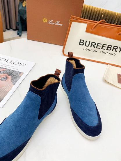 LP CHARMS ANKLE BOOTS LAPIS CASHMERE FABRIC