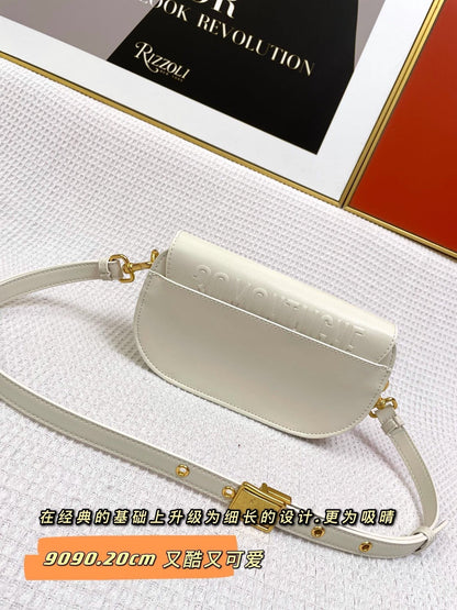 MINI BOBBY EAST-WEST 20 BAG IN WHITE CALFSKIN